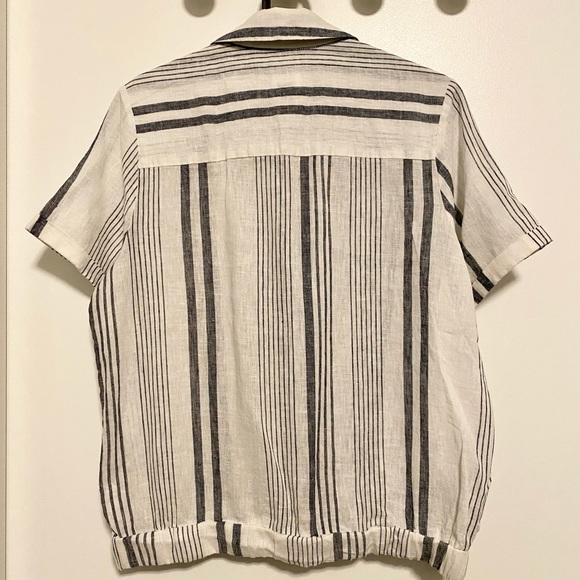 CORE / Striped Linen Blouse / US XS / New - Picture 4 of 4